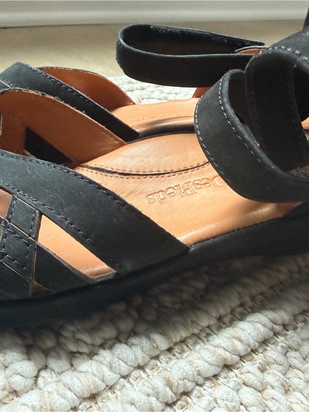 L’Amour Des Pieds Burcie Black Caged Slingback Sandals 8.5M - Picture 11 of 13